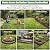 No Dig Garden Fence Panels, Dog Fence Outdoor for Yard, 10 Panels with Gate