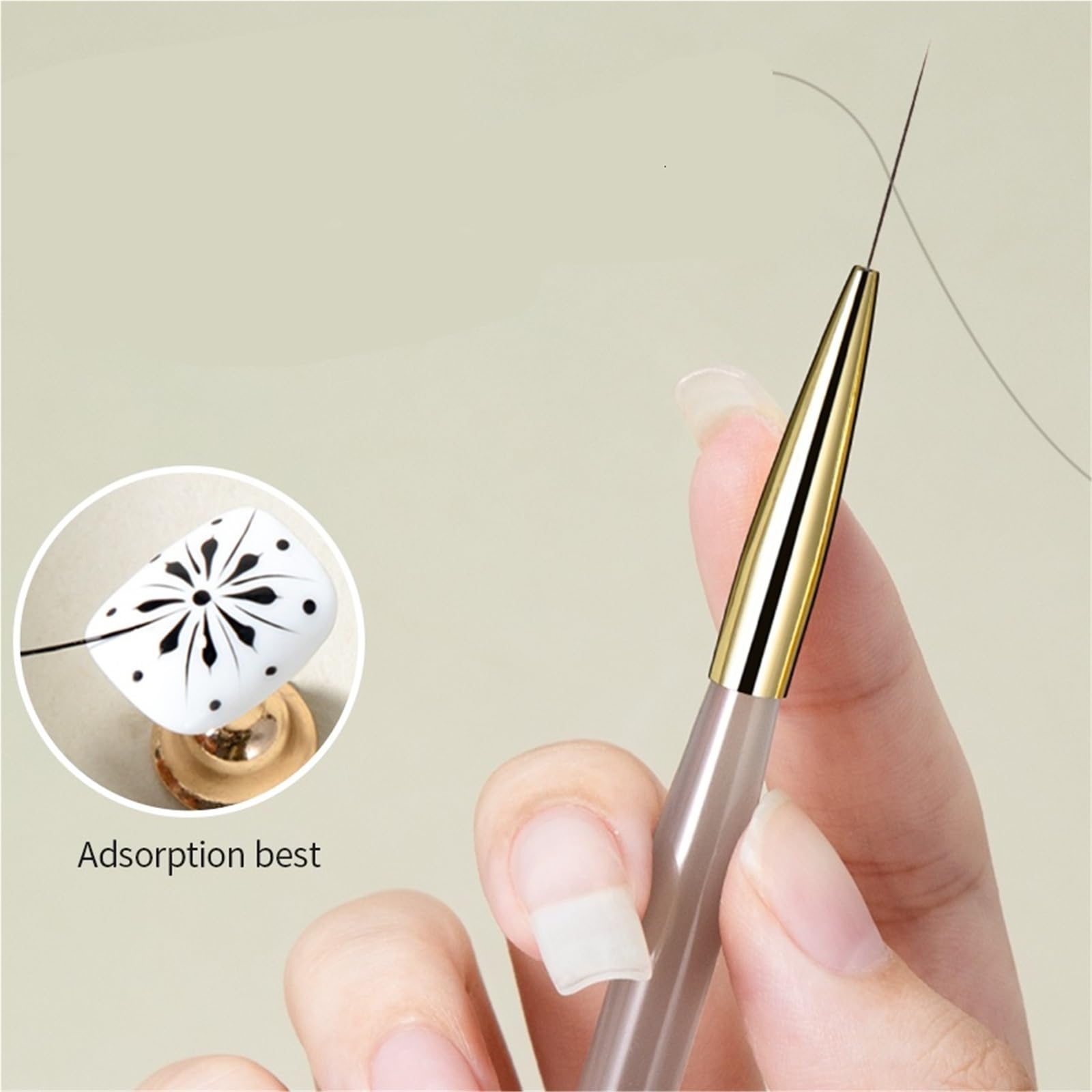 Pennelli Unghie Pennelli for nail art, pennelli for pittura a strisce francesi, lunghi e sottili, gel, strumento for manicure fai da te