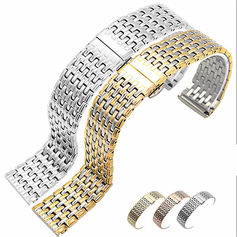 Band en acier inoxydable STRACHES de 13mm à 22mm avec boucle déployante - 2