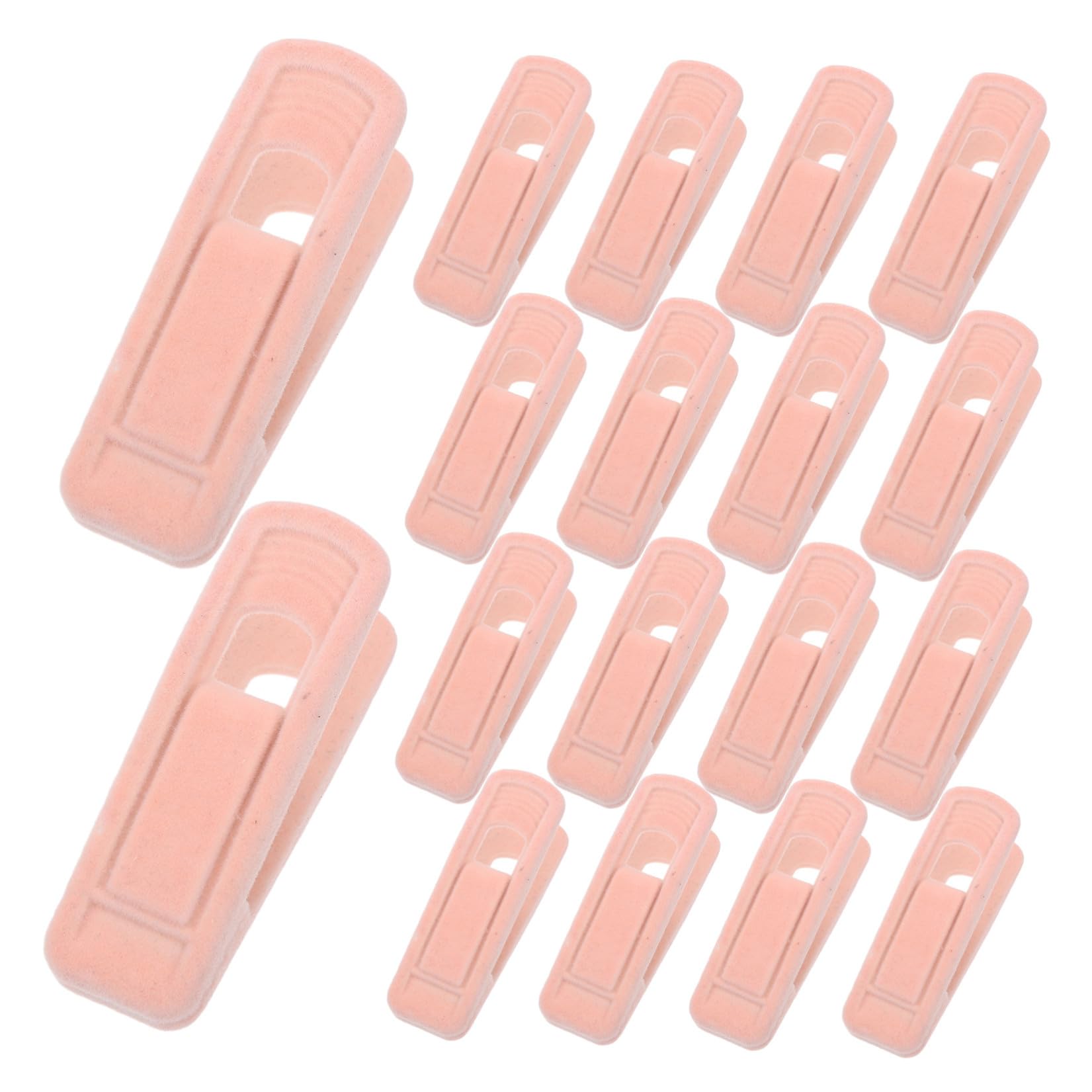 50 Piezas 50 Pinzas de Plástico para Ropa Terciopelo Antideslizante, Resistentes al Viento, Tamaño Pequeño, Color Rosa, Paquete de 50 Unidades para Pantalones, Faldas y Toallas,