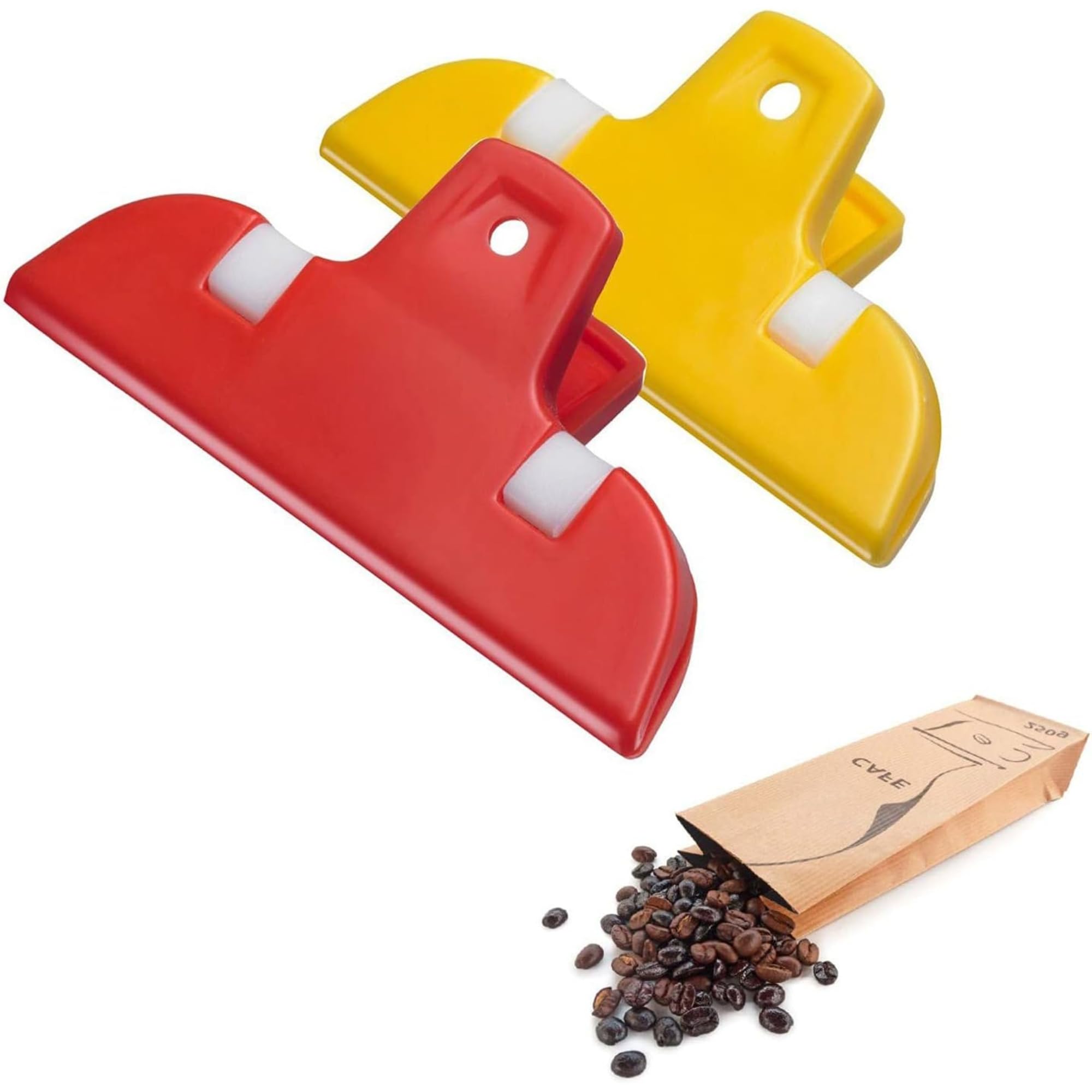 Westmark 2 Klipsy do opakowań spożywczych, duże, plastikowe, Maxi, żółte/czerwone, 52162230