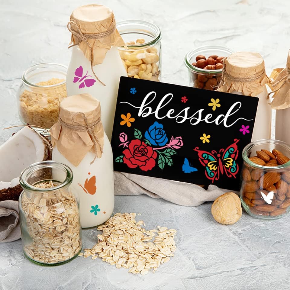 Miniatura 6 de Plantillas de mariposa para pintar, 12 plantillas de pintura reutilizables de plástico de 6 pulgadas para manualidades en paredes de cavnas de roca