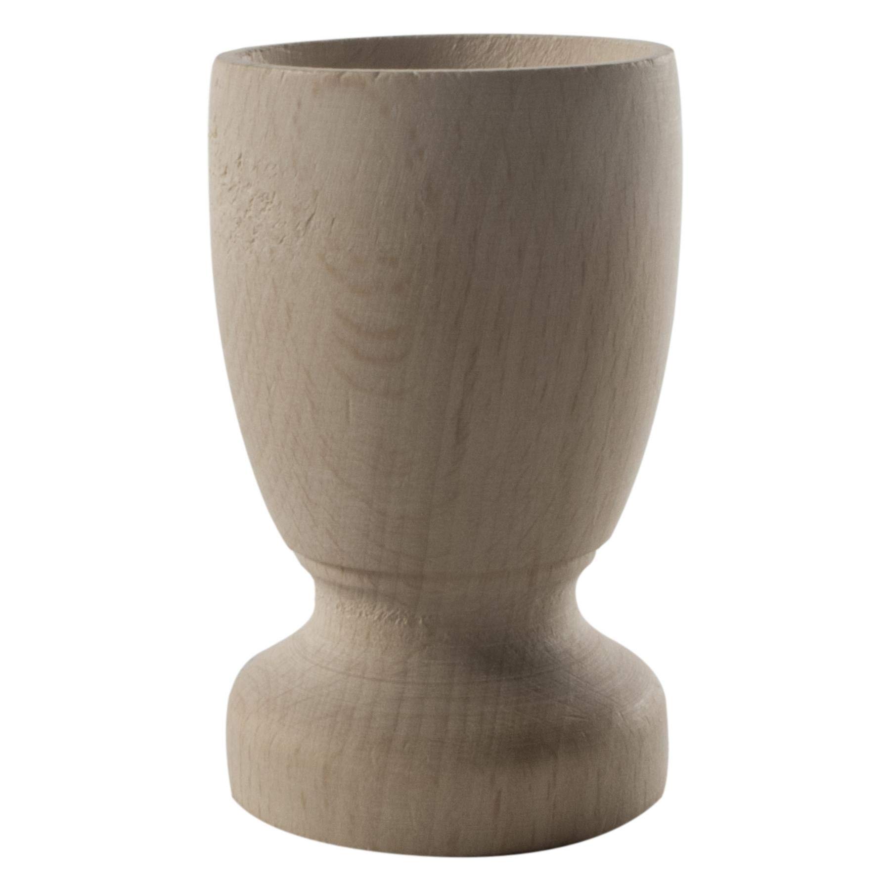 Woodeedoo Wooden Egg Cup Large 70 X 42 Mm Plain Beechwood Single Holder