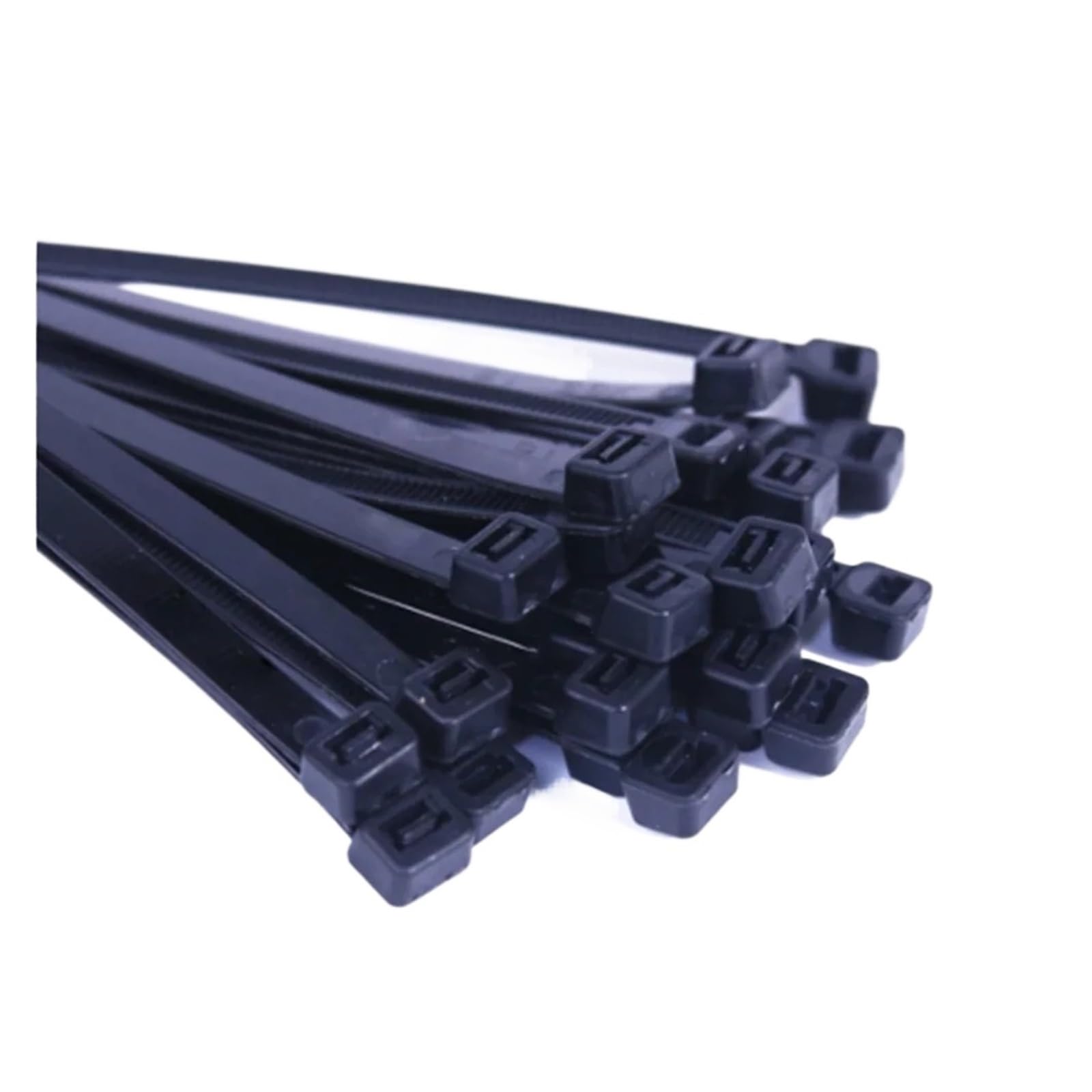 250 Stück/500 Stück/Beutel, kompatibel for 150,200,300,350,400,450,500 mm Länge, 5 Breite, selbstsichernde schwarze Nylon-Kabelbinder(250pcs 5x400mm)