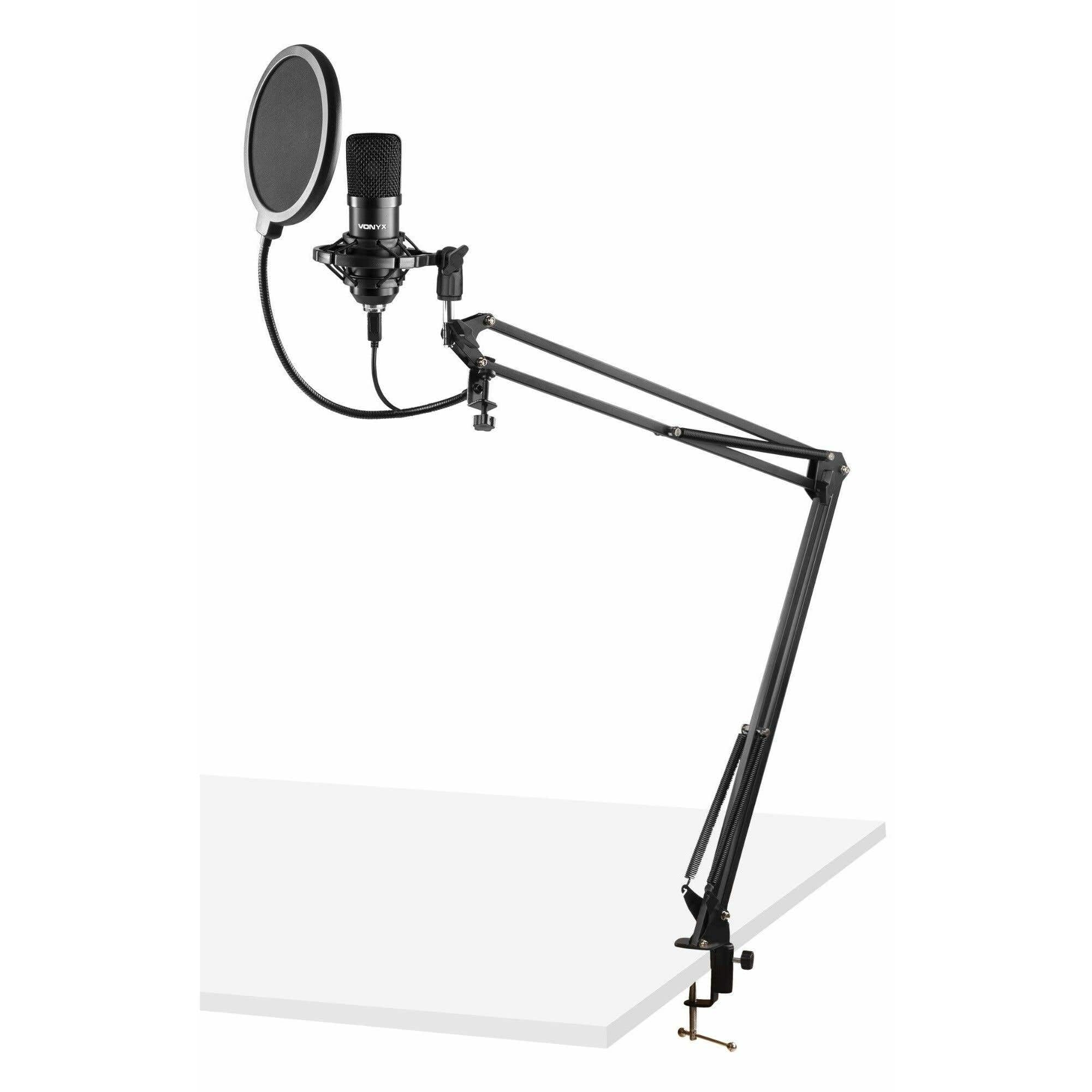 Vonyx CMS300B - Micrófono de Estudio Color Negro para Uso Profesional
