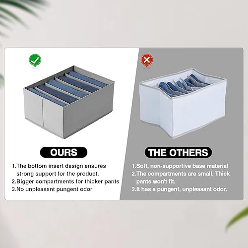 Miniatura 5 de DIMJ Organizador de ropa para armario, organizadores de cajones para ropa con 5 compartimentos, organizador de armario de tela para ropa,