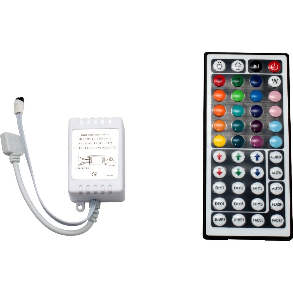44 Tasten RGB Controller; Fernbedienung LED Streifen Band Stripe 12V 72W