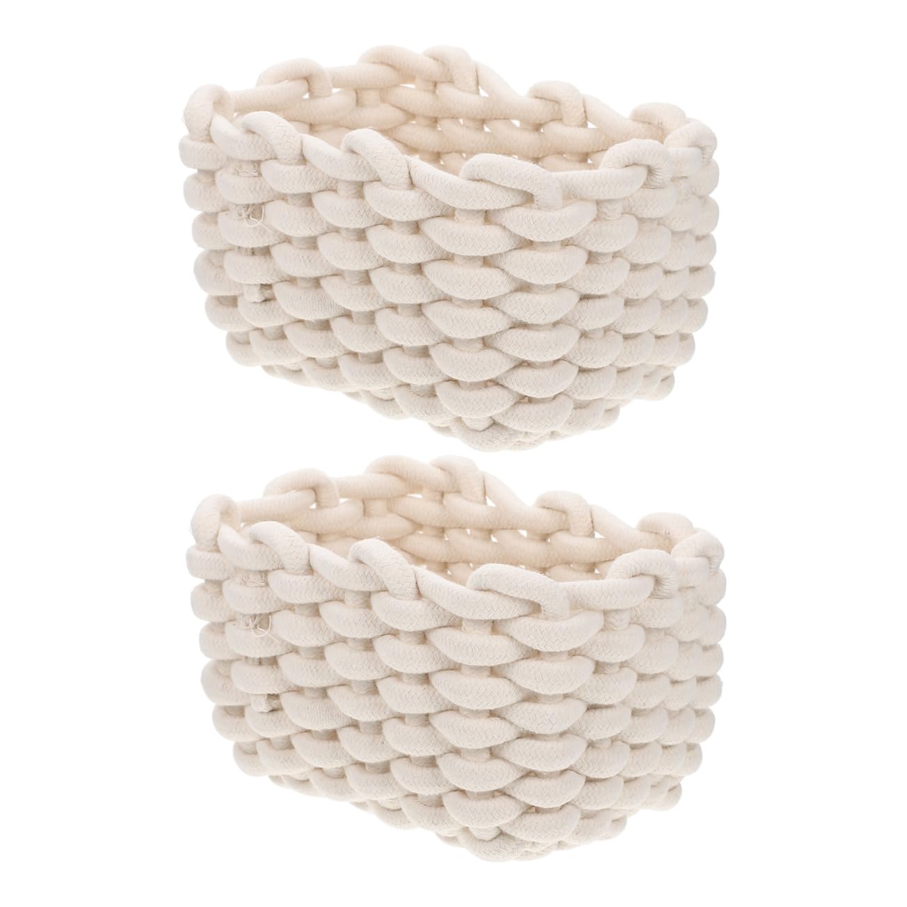 Panier en corde de coton tressée naturel pour harmoniser la décoration de votre chambre