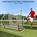 Garvee 2-in-1 Soccer Rebounder, Portable Soccer Rebounder Net, Large & Small Rebound Net for Solo & Team Passing, Receiving, Trapping Practice, Weather Resistant, Metal Stakes & Carry Bag