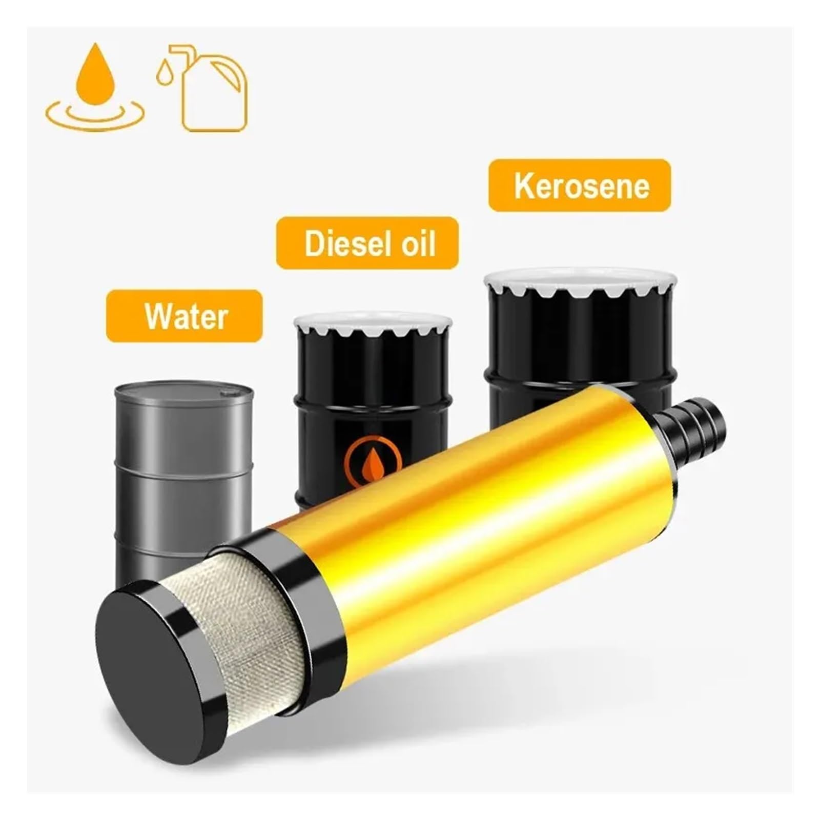 Regulowana mała pompa zanurzeniowa DC12V obudowa ze stopu aluminium, elektryczna pompa do transferu paliwa olejowego, 12 l/min (12 V, 38 mm)