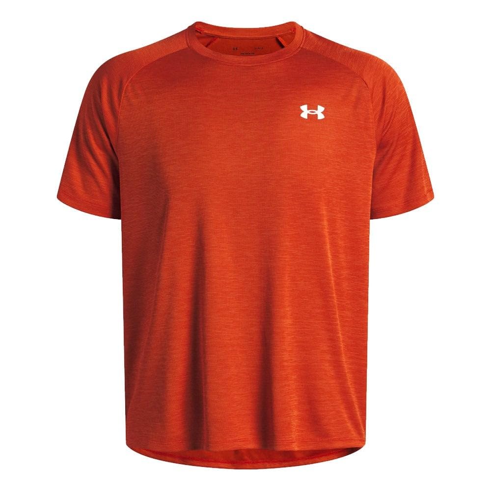 Under Armour Men's (844) Orange Base / / White Underarmourtechtexturedshortsleevetshirt, ,Medium