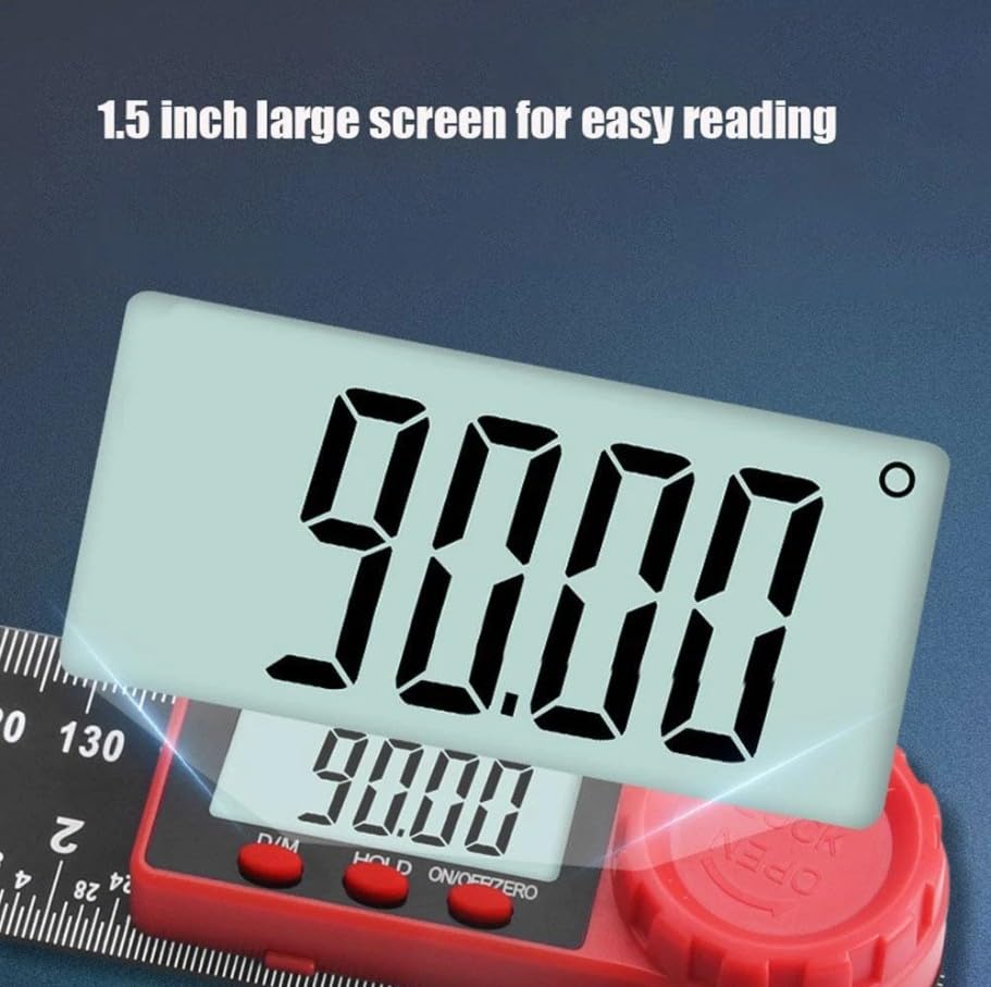 Image of XOYO Digital Angle Finder Protractor 2in1 Angle Finder Ruler | Digital Goniometer with 360 Rotating Angle | 0.01 Precision Angle Meter | LCD Display | Woodworking /Architecture /DIY /Carpentry