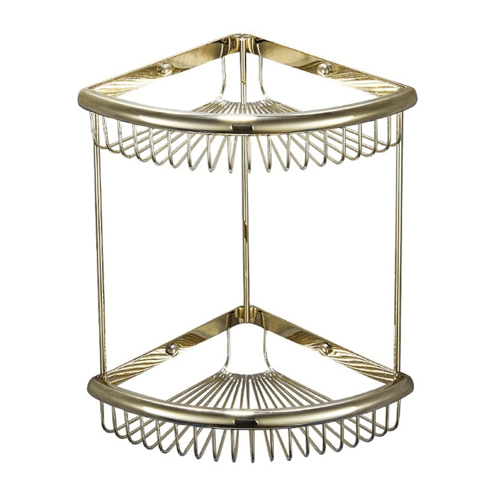 BAHELS Corner Shower Caddy Solid Brass Bathroom Shelf Shower Room Organizer Rack Corner Shelf Wall Mounted Storage Bathroom