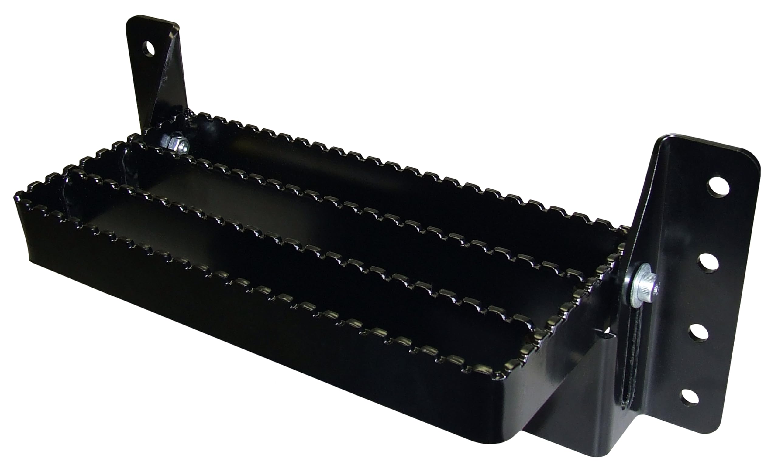 Mountable Flip Up Steps - Easily mountable to Any Sturdy Vehicle Surface - Powder Coated Steel Step