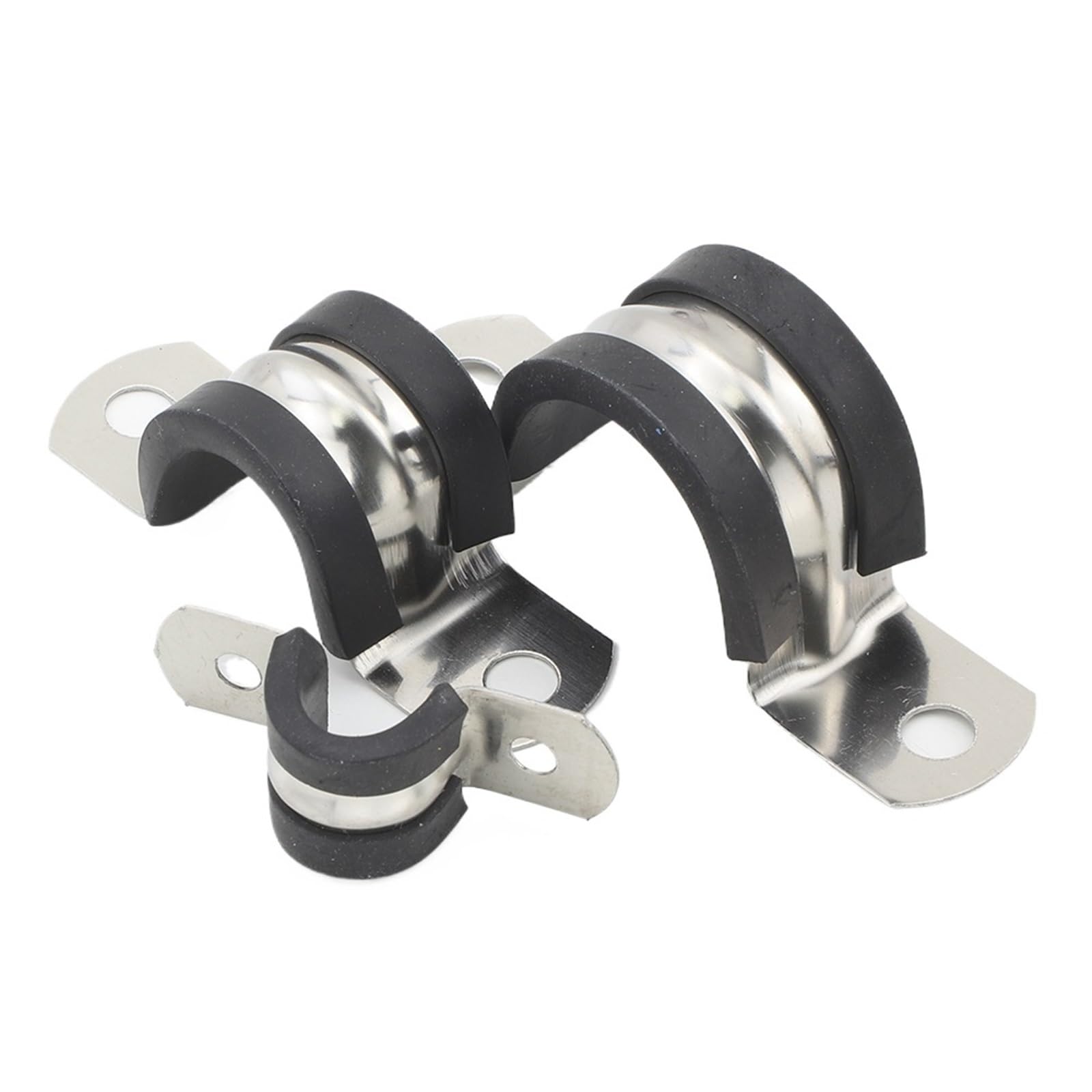 1/2/5 pezzi Fascetta stringicavo in gomma for montaggio cavi, 6-25 mm, in acciaio inox(14mm 5pcs)