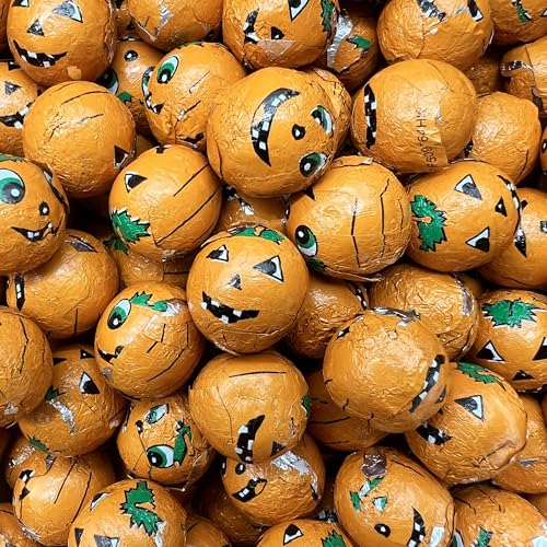 Halloween Chocolate Pumpkin Foil Balls - Perfect For Trick Or Treat or a Halloween Party (250g)