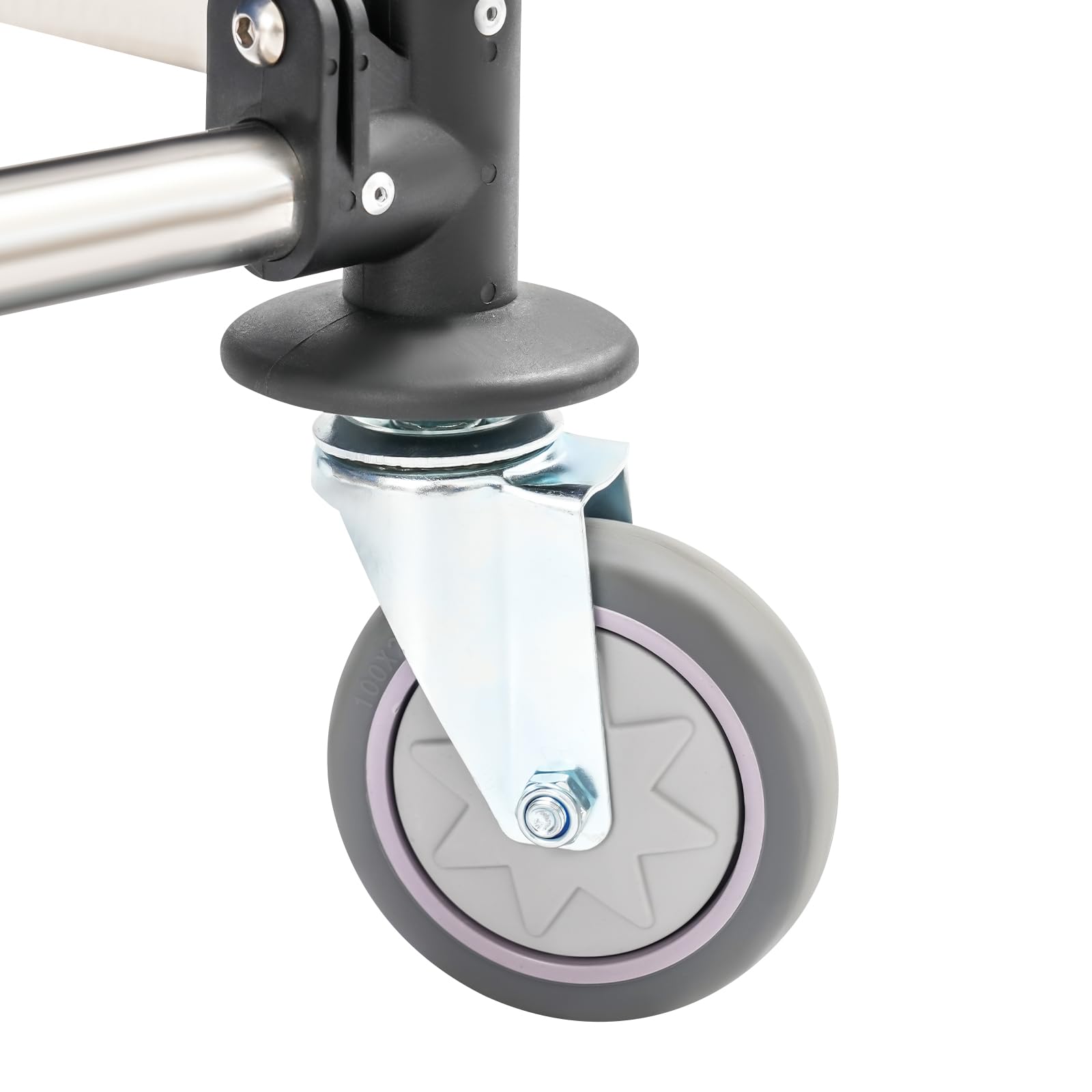 Carro de lavandería con ruedas, de acero inoxidable, carrito de lavandería comercial con bolsa de tela Oxford extraíble, carrito de lavandería plegable, capacidad de carga de 200 kg (azul, 87 x 85 x