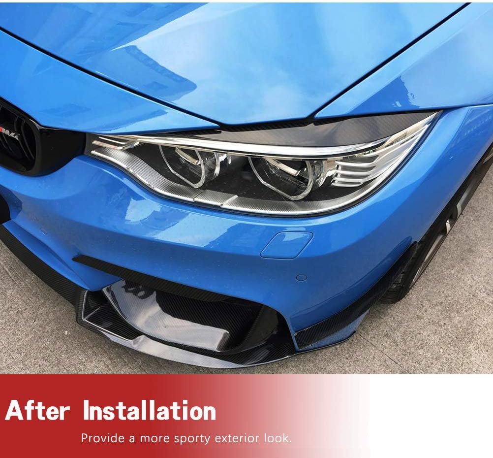Dry Carbon Fiber Front Headlight Cover fits for BMW F80 M3 F82 F83 M4 F32 F33 F36 2014-2018 Front Headlight Eyelid CF Head Lamp Eyebrow Trim