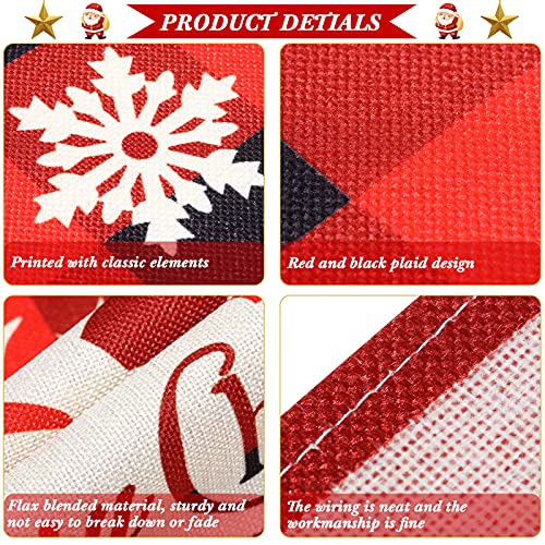7 aventais de cozinha de Natal, vermelho e preto, buffalo, xadrez, avental de cozinha de Natal, ajus