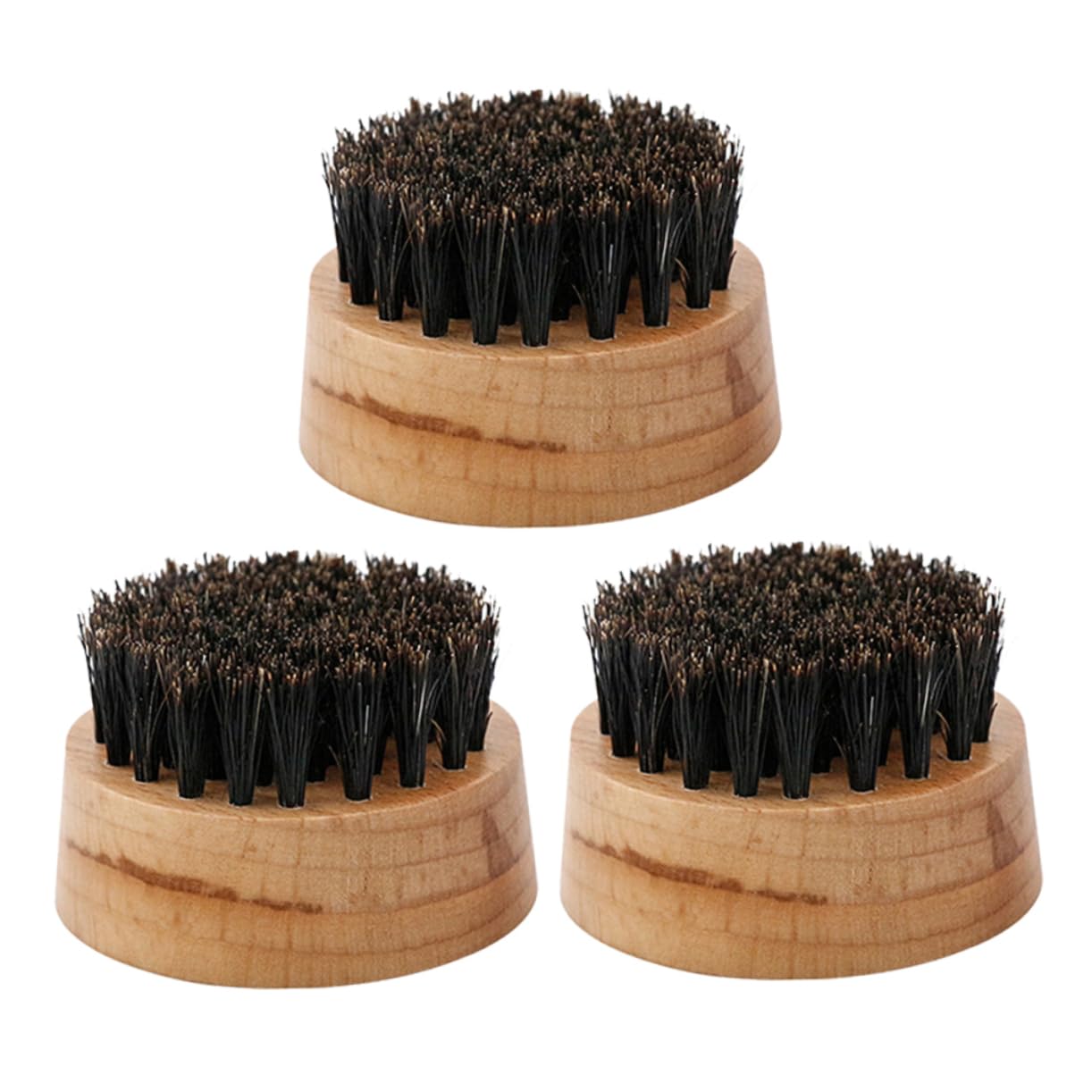 Healeved Men's Beard Brush 3pc Boar Bristle Natural Oil Distribution for Daily Facial Hair Care