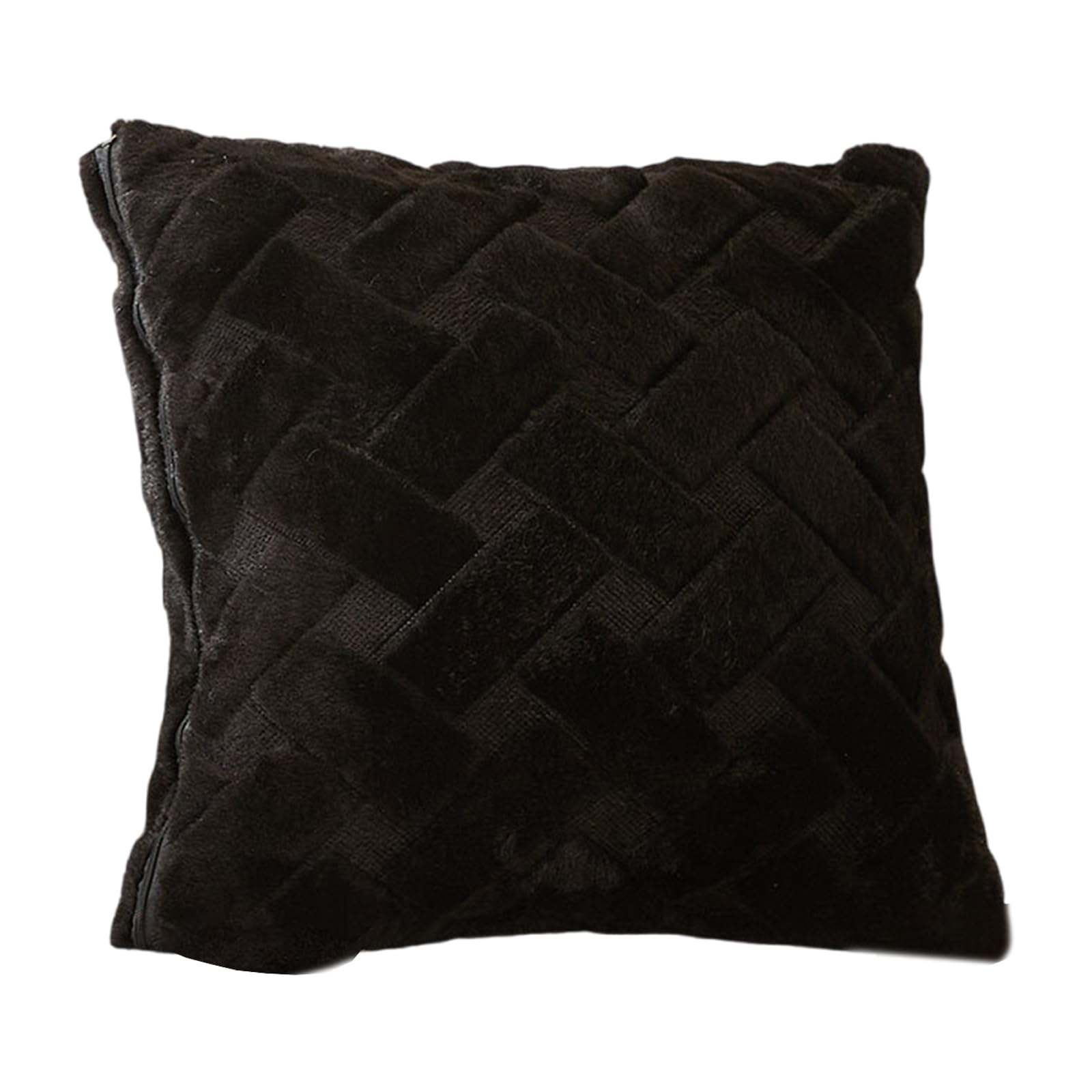 HZBB Luxurious Faux Furry Pillowcase Cushion Covers Pillow Sleeve with Striped Designs for Home Decoration 45x45cm Furry Pillowcase