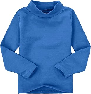 Sudadera unisex de manga larga para niños y niñas, color liso, cuello alto, para otoño e invierno