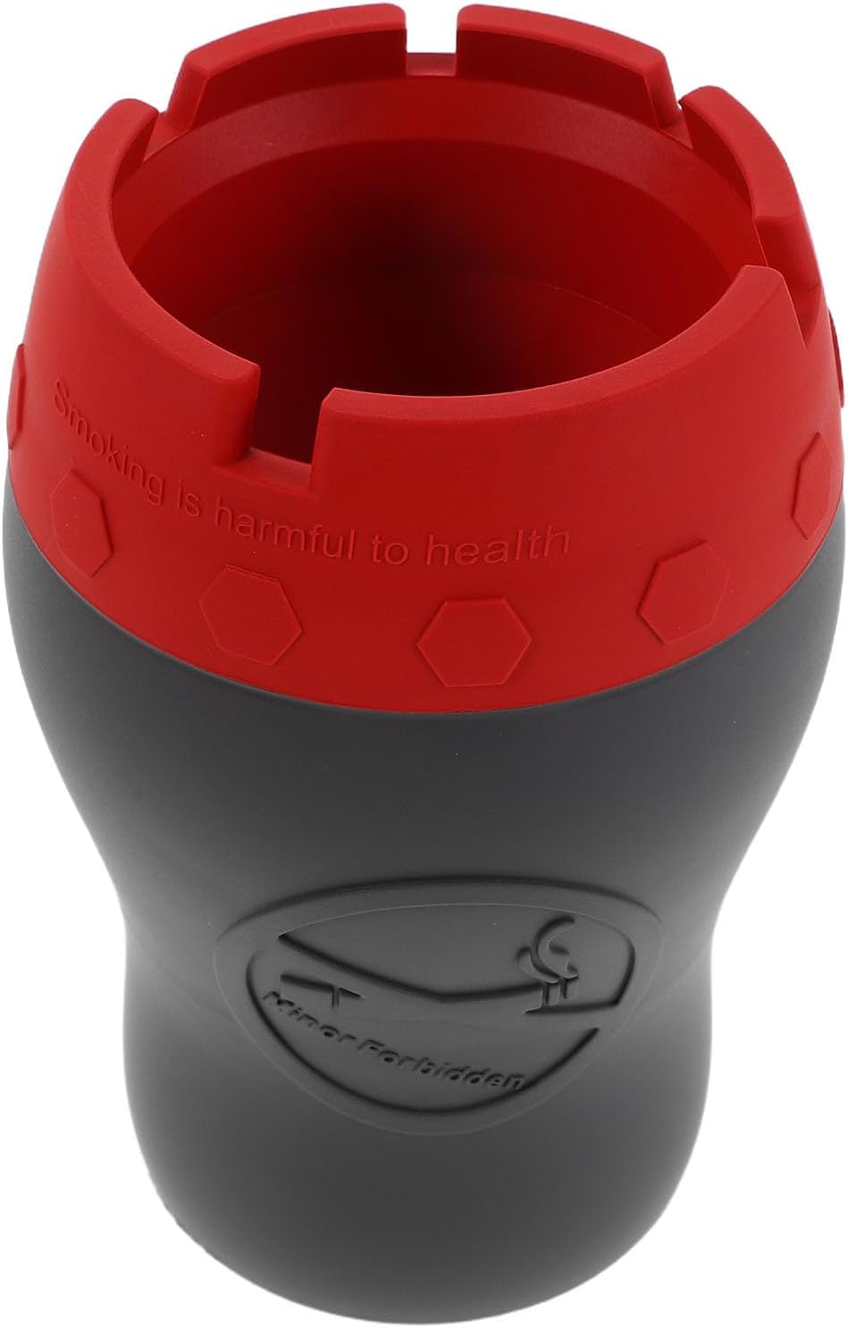 GANAZONO Creative Silicone Ashtray with Lid for Car and Home Red-gray Portable Anti-slip Shatterproof Ashtray Eco-friendly Novelty Decorative for Indoor Outdoor Use