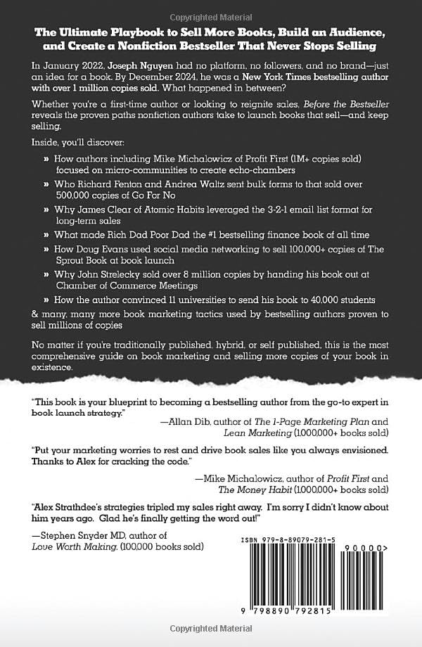 Image of Before The Bestseller: Your Proven Path to Book Sales Without Wasting Time & Money