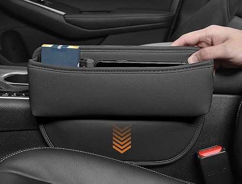 Miniatura 4 de Goujfol Caja de almacenamiento para asiento de automóvil, relleno de huecos para asiento de automóvil (1 unidad-negro)