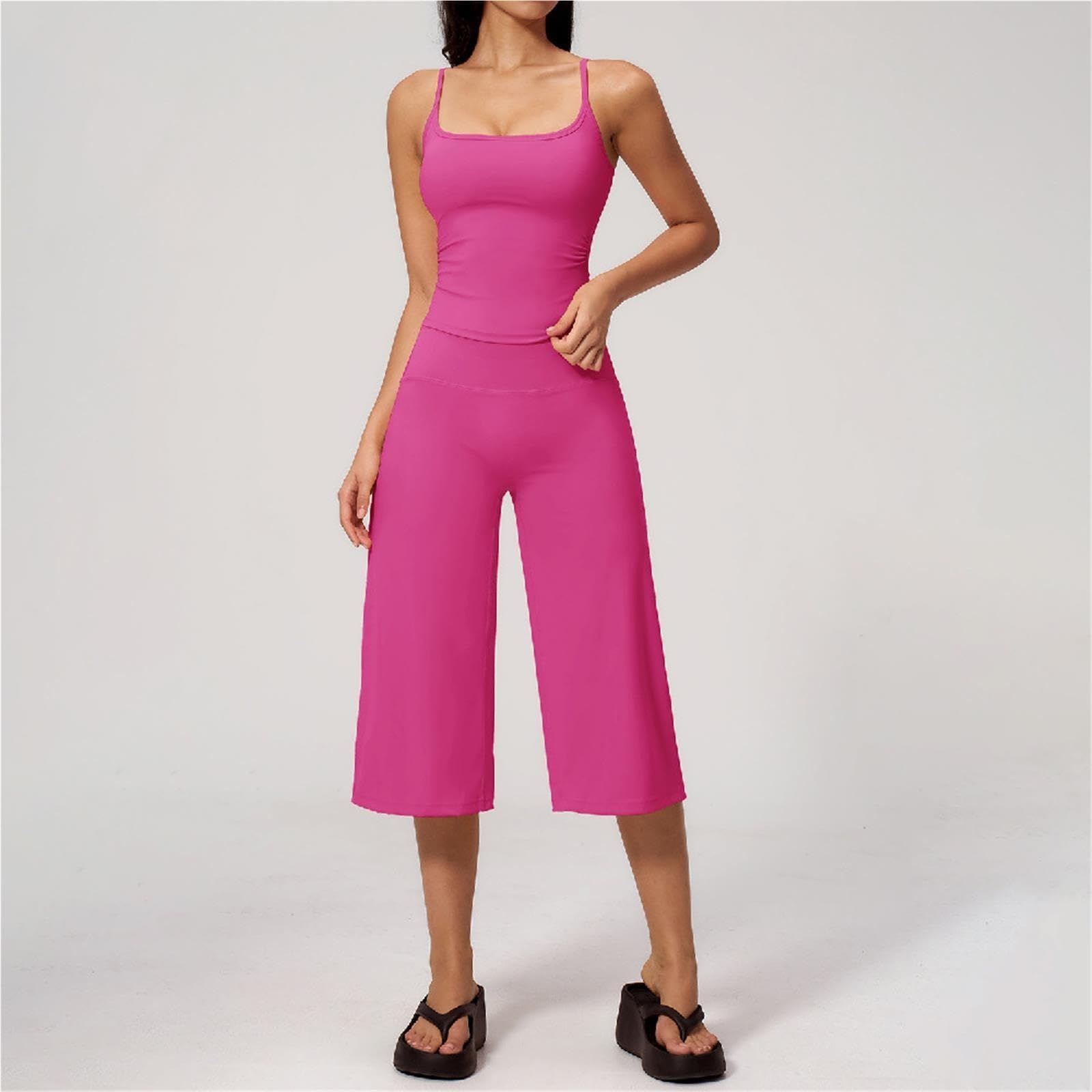 Conjunto Yoga Verano 2 Piezas Mujer Chándal Ropa de Entrenamiento
