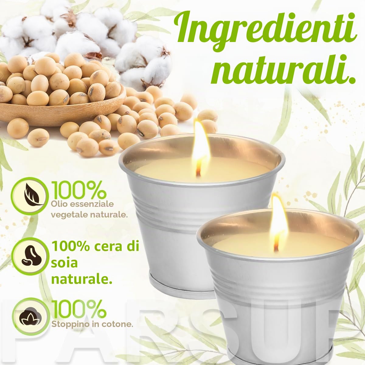 12 Pack candele di citronella - giardino candele profumate di citronella all'aperto, 120-180 ore combustione, cera soia naturale, set regalo portatile della candela del barattolo per casa Patio Yard