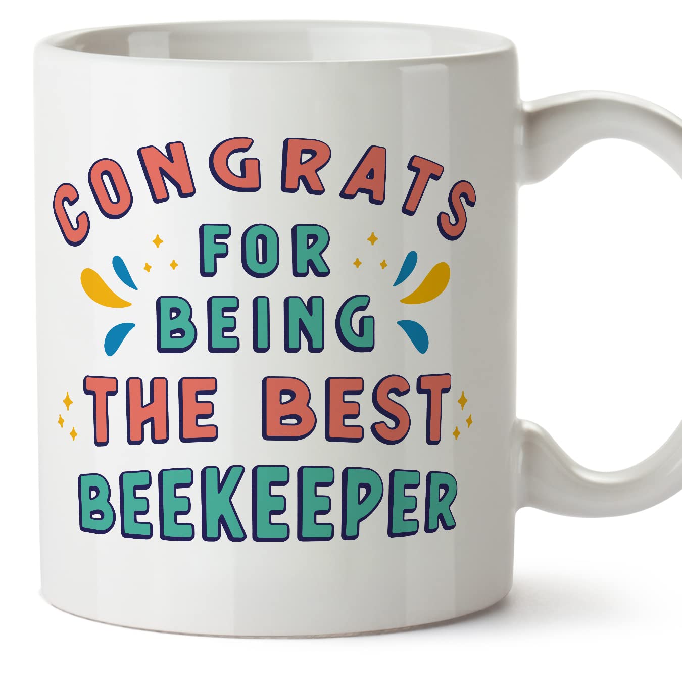 MUGFFINS Beekeeper Mug - in English - Congrats for Being The Best - Funny Gift for Colleagues - Ceramic 11oz Mug