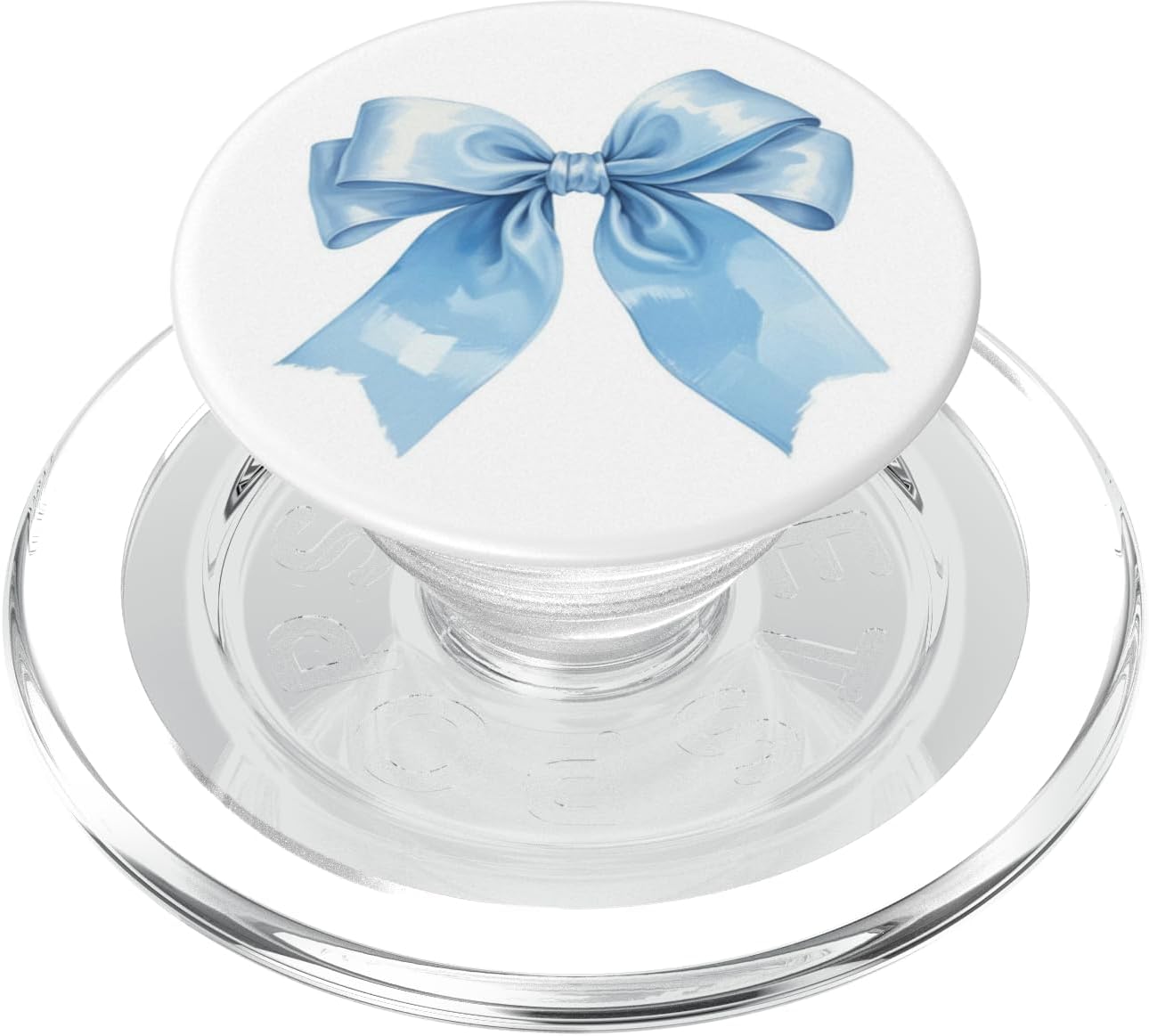 Light Blue Bow Coquette PopSockets PopGrip for MagSafe