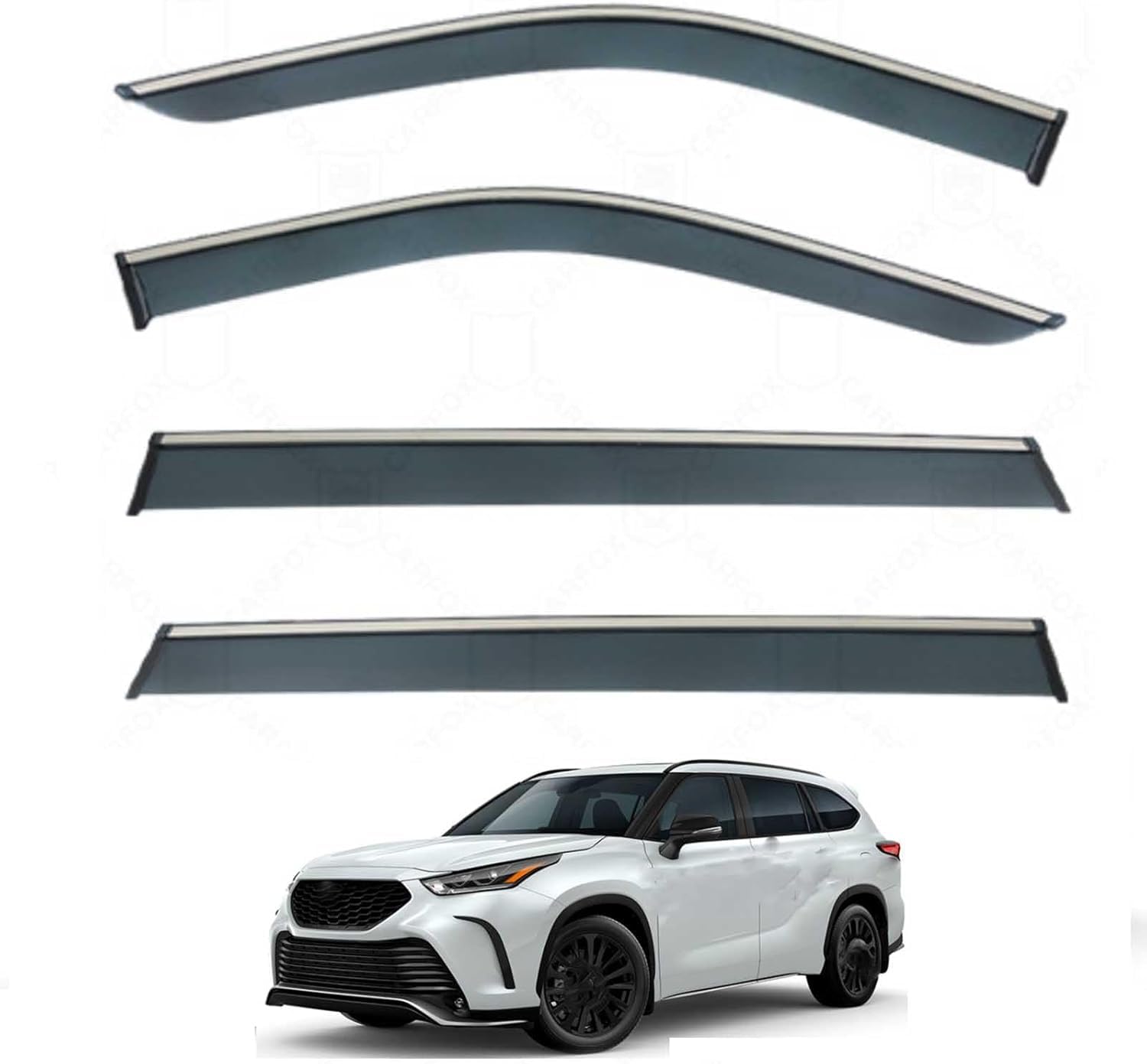 nwsplmy Wind Deflectors for Highlander MK4-XU70 2022-2025, Rain Guards Window Visors, 4-Piece, Protects Against Fading & Cracks