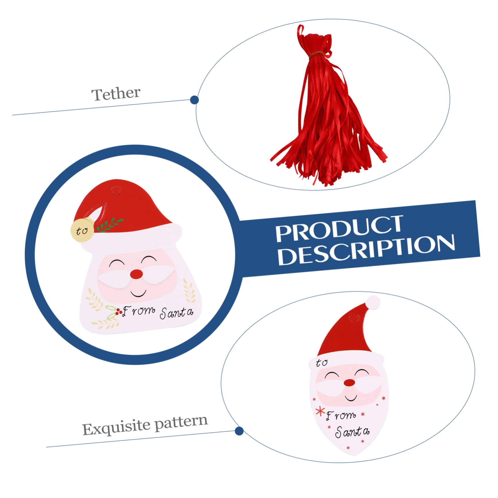 Mobestech 3 Set Di Etichette Di Carta Eleganti E Uniche Per Natale Per Confezioni Per Feste Di Natale 100 Pezzi * 3