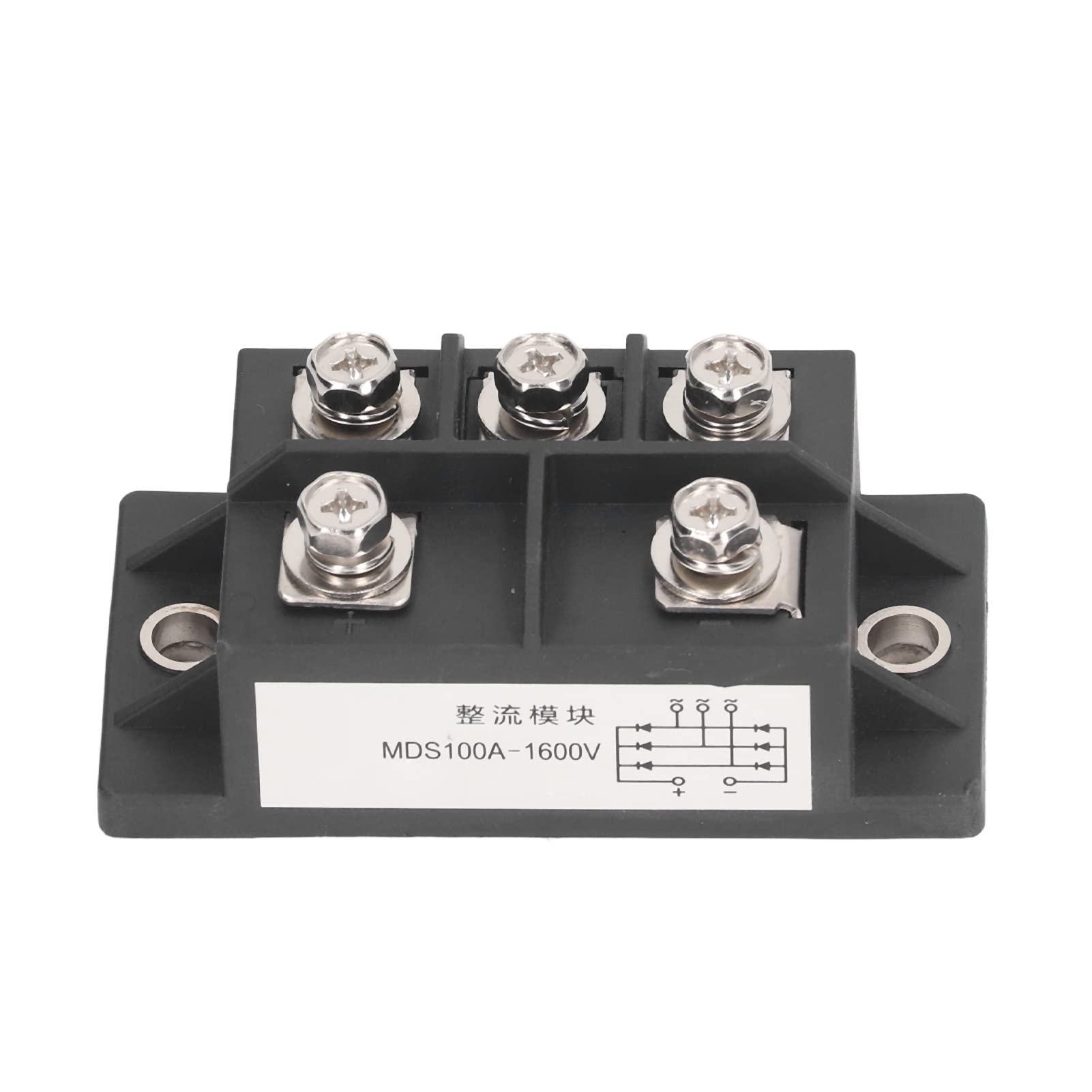 FLEXMAN 3 Phase Bridge Rectifier, 100A 1600V Diode Rectifier Module Welded Construction with Isolated Mounting Base for PWM Inverter Current Input, Battery Charging