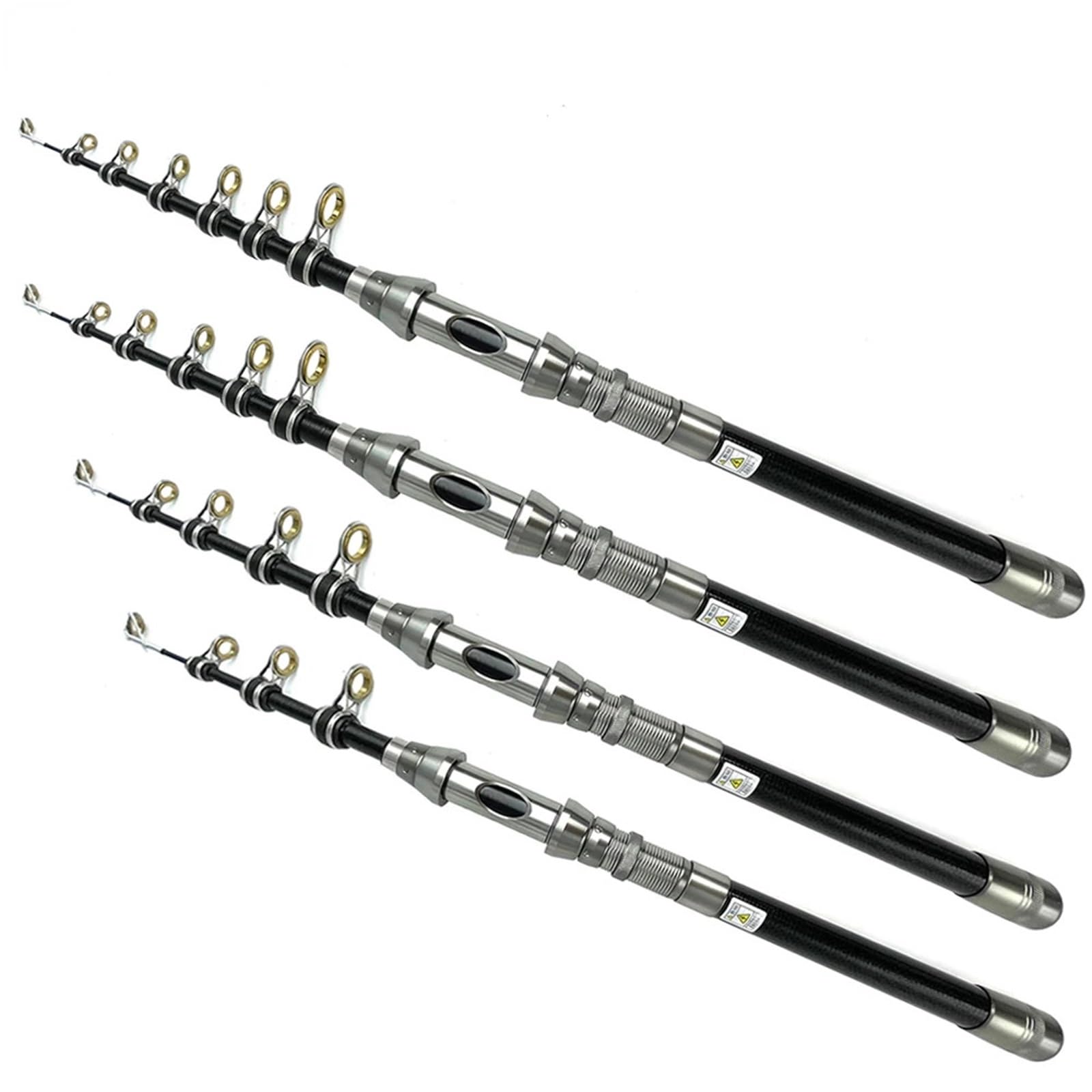 Canne da spinning Canna viaggio 1.5M-2.4M pesca alla carpa 7-10 sezioni Fibra di carbonio for attrezzatura d'acqua dolce in ruscello