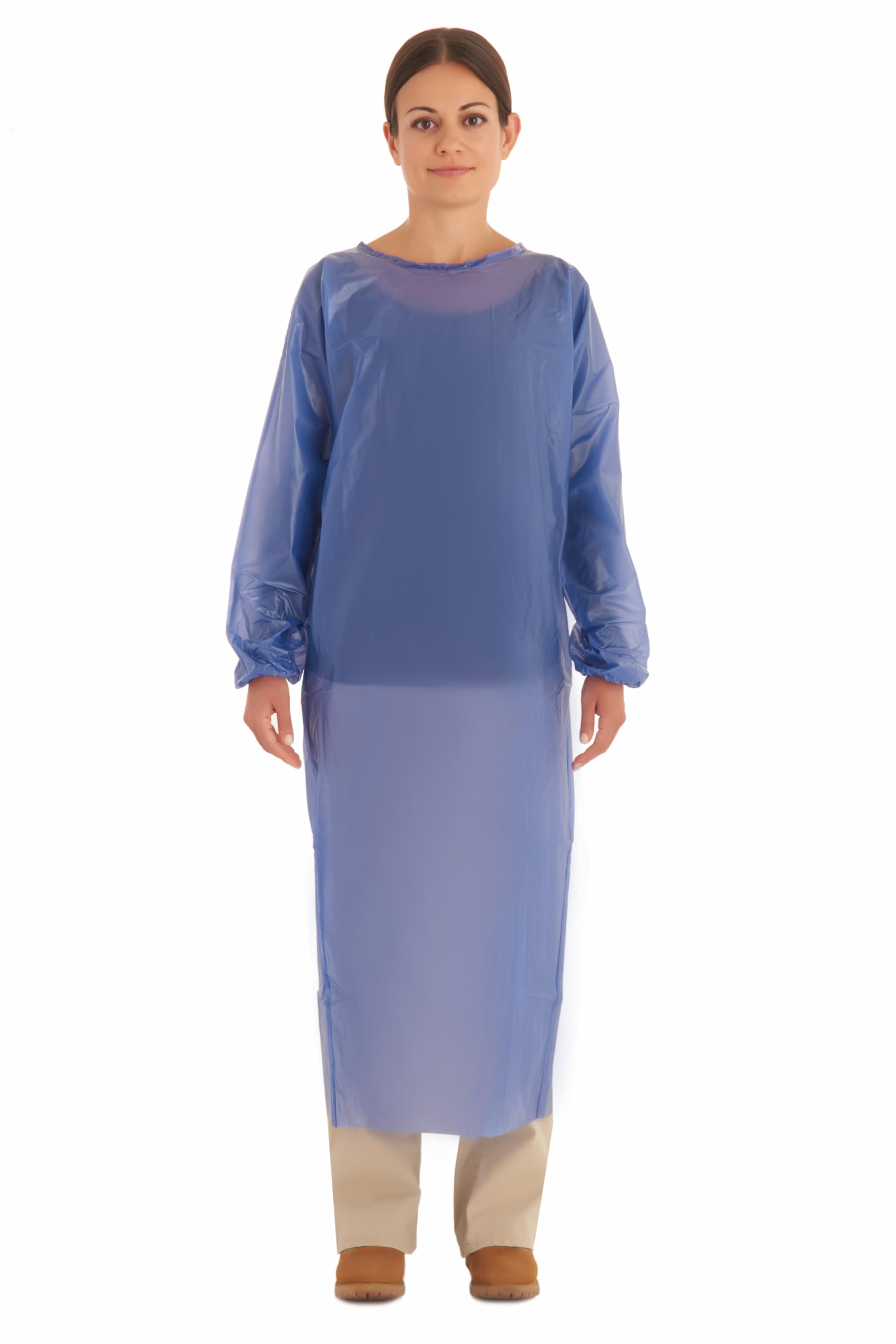 AlphaTec Aprons - M by Ansell – Medium, Nitrile, Blue, Pack of 12, Model 56-903