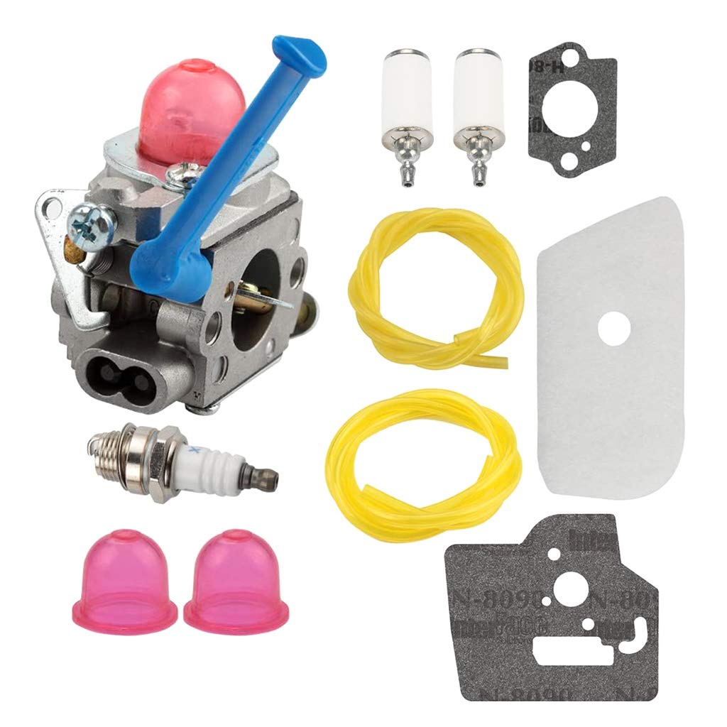 fexxkg 128LD Carburetor Compatible for Husqvarne 124L 125E 125C 125L 125LD String Trimmer with Air Filter Up