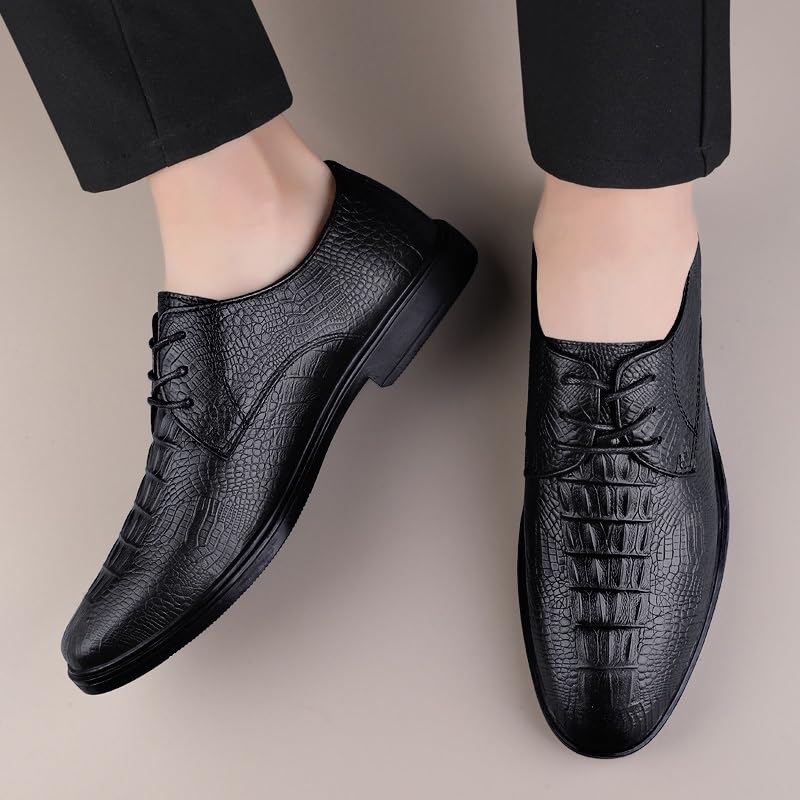 Men's Lightweight Business Shoes Casual Minimalist Dress Shoes Men's Wingtip Lace-ups4