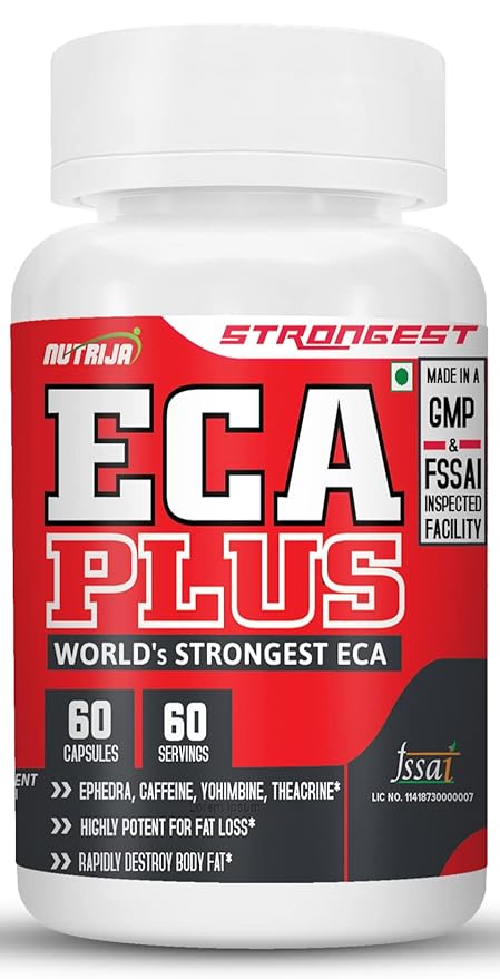 NutriJa ECA PLUS - Strongest ECA version Stack of 10 Powerful Weight Loss Ingredients - 60 Servings