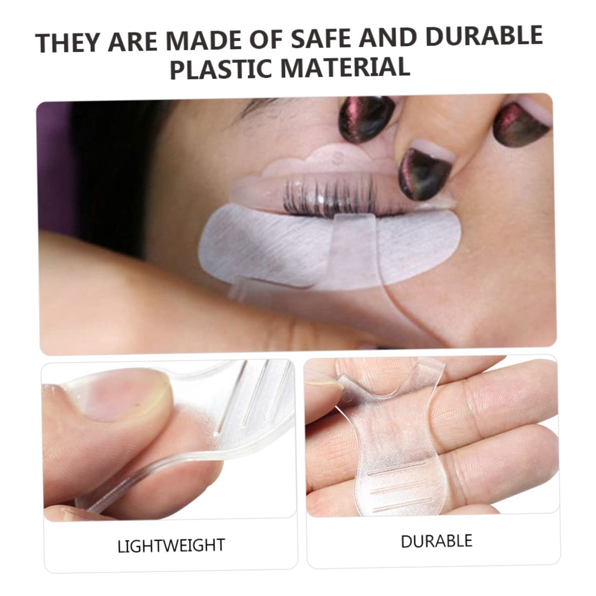 Ipetboom Ergonomic Plastic Mascara Brush Tool for Eyelash Lift Natural Curling Kit