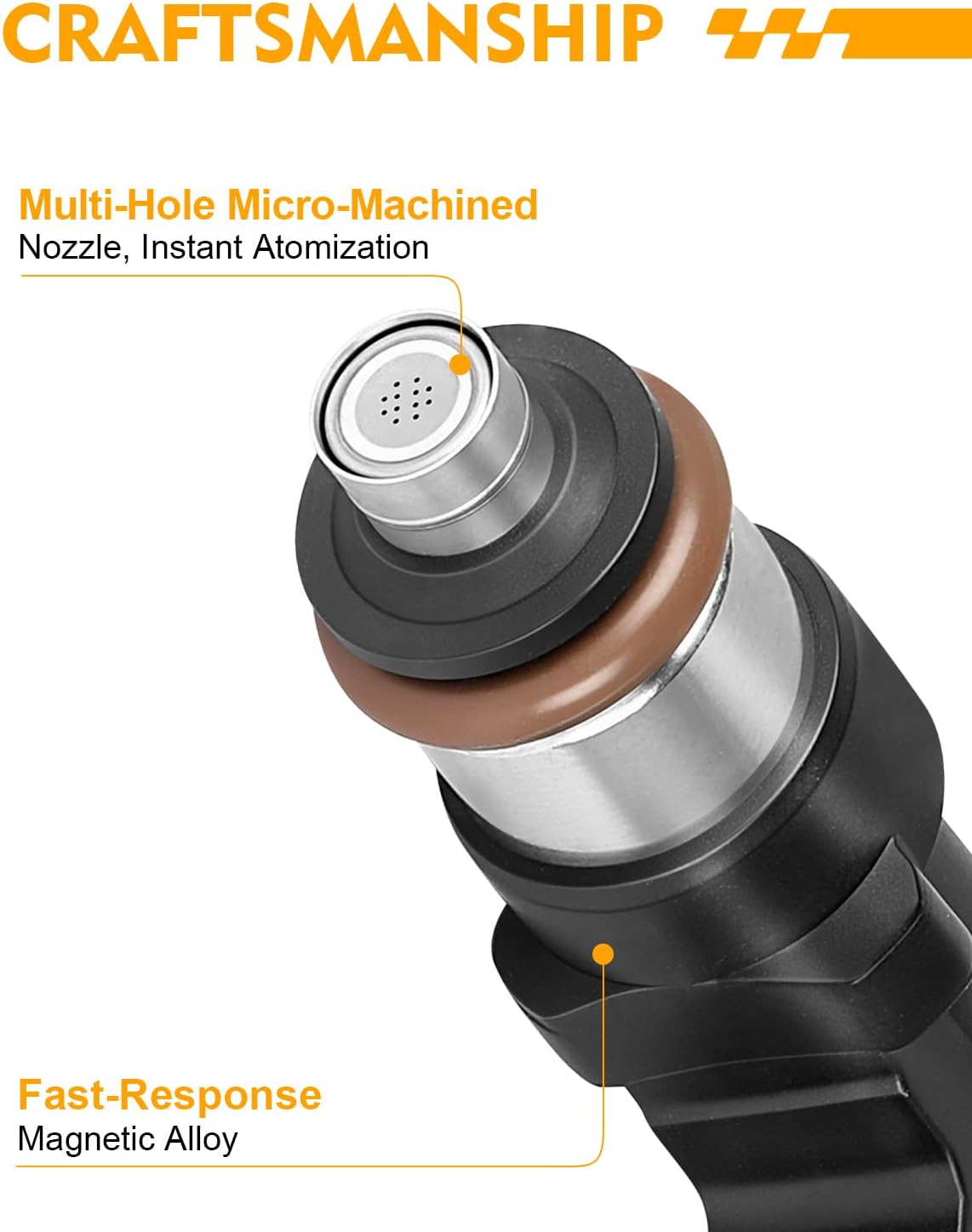 0280158007 Fuel Injectors For:-Nissan Frontier 2006-2014, Armada 2005-2014, Pathfinder 2005-2010, Titan 2004-2012, Xterra 2005-2014 5.6L 4.0L, FJ750 (Set of 8)