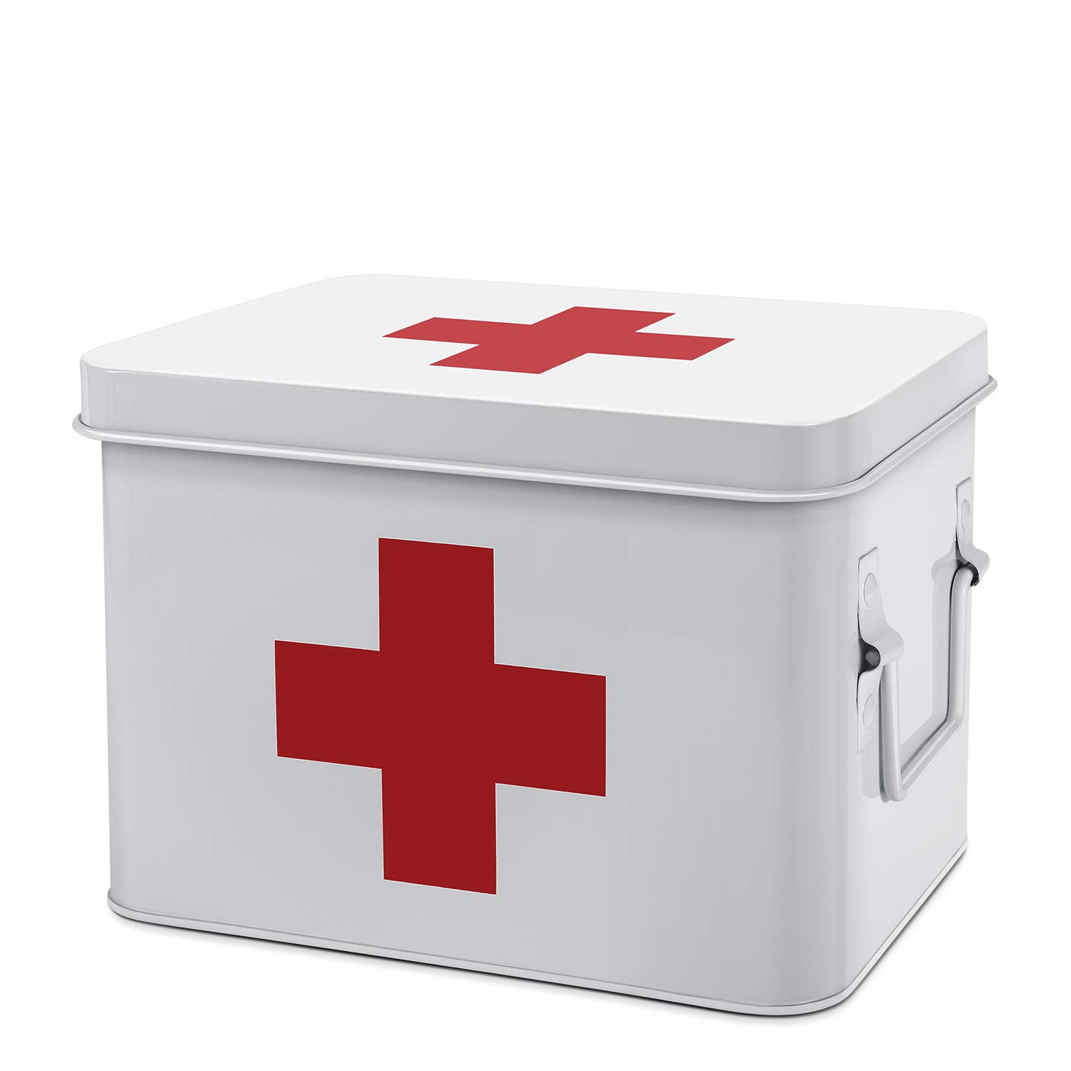 Buy Flexzion First Aid Medicine Box Supplies Kit Organizer 8.5" White