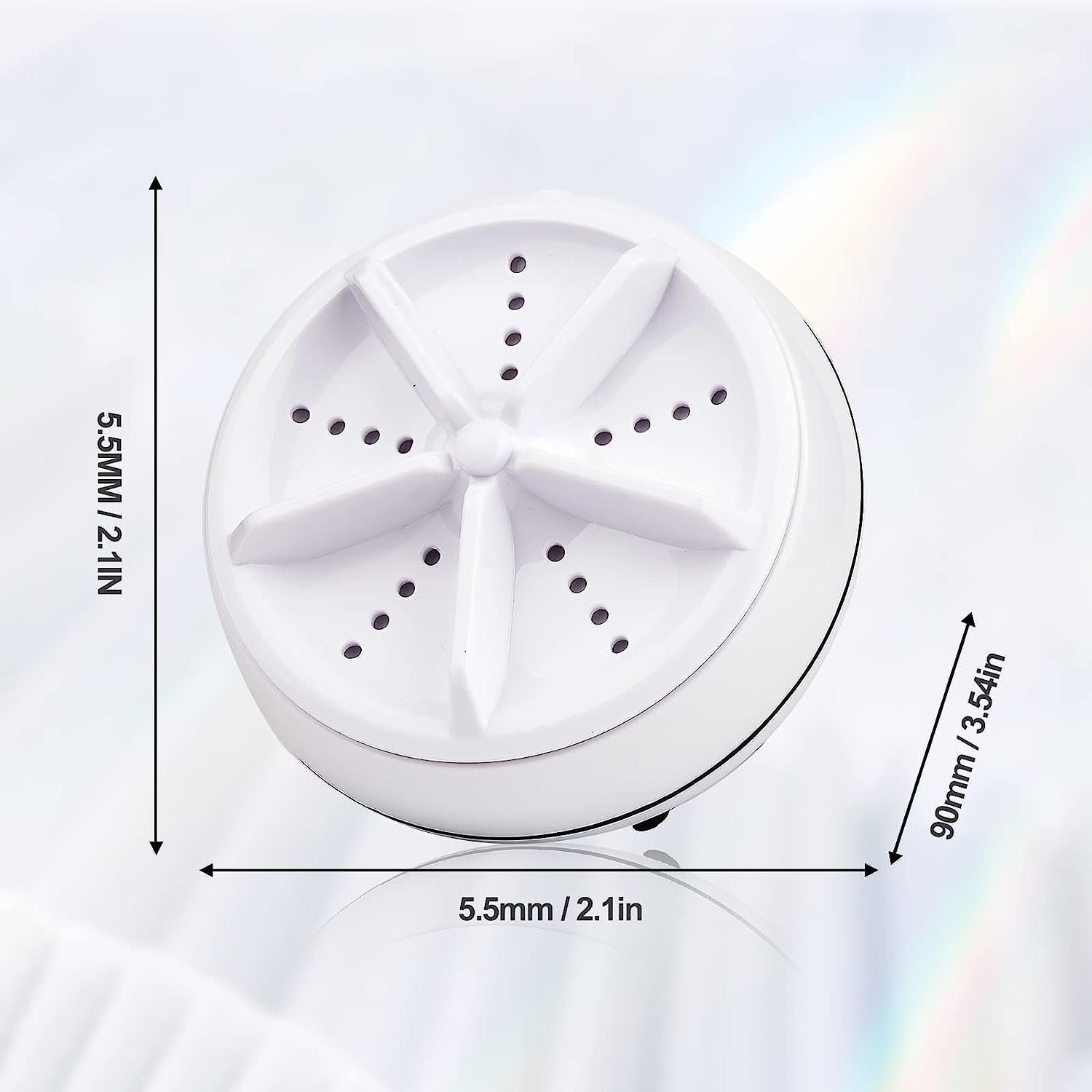 Portable Washing Machine, Mini Ultrasonic Washing Machine 3 in 1 Dishwashers Ultrasonic Waves Suitable for Home, Business, Travel, College Room, RV, Apartment (3.5IN)