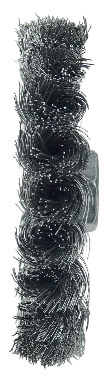 Weiler 13120 Standard Twist Knot Wire Wheel 4", .020" Steel Fill, 5/8"-11 Unc Nut, Made in the USA
