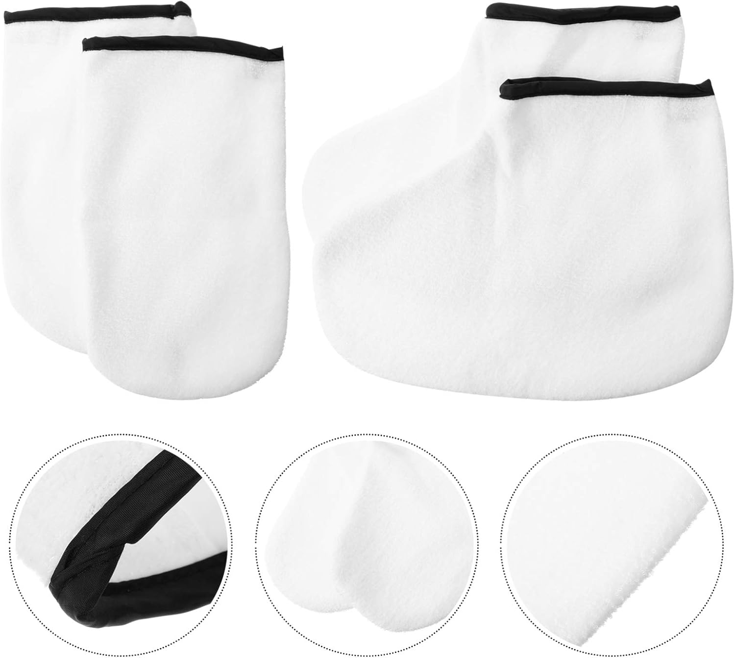 6pairs Hand Moisturizer Gloves Paraffin Wax Bath Gloves Booties for Beauty Spa