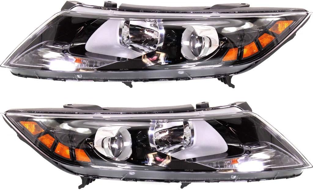 CarLights360 For 2012 2013 KIA Optima Headlight Driver and Passenger Side DOT Certified Bulbs Included KI2502157 KI2503157-Replaces 92101 4C000, 92102 4C000