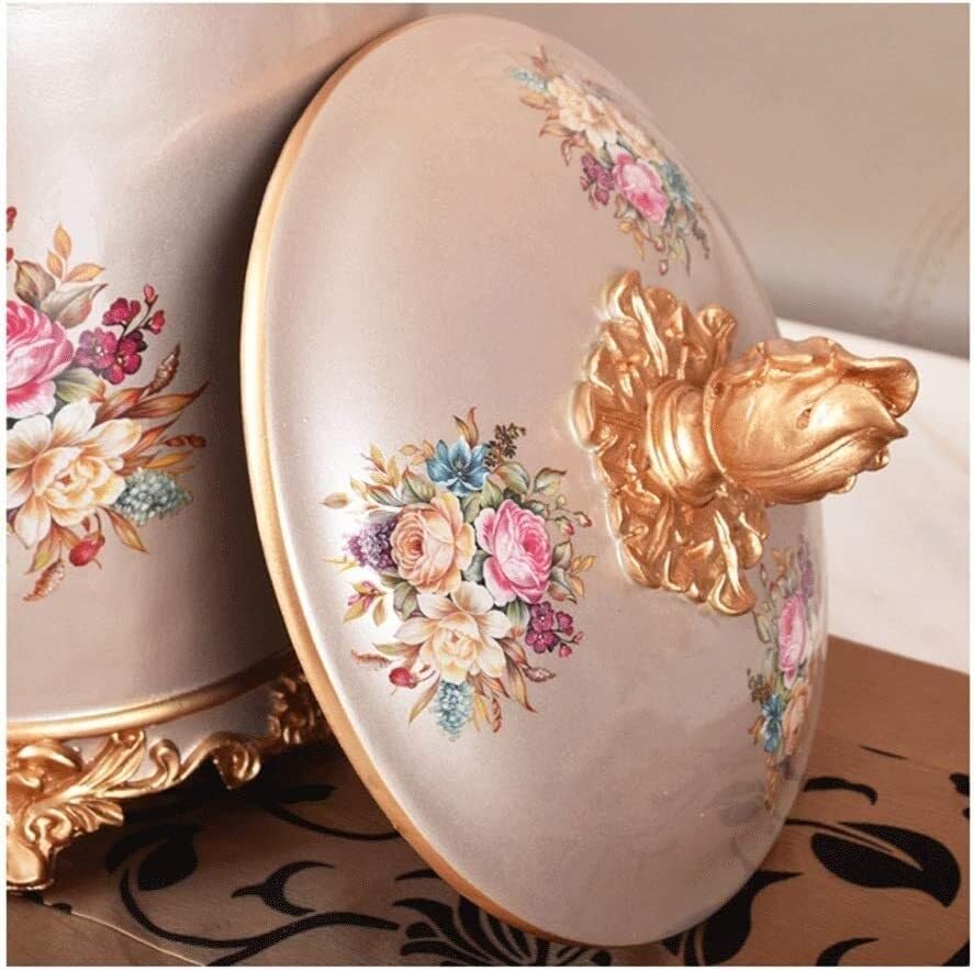 Miniatura 6 de DHAEY Kitchen Trash Cans Garbage Cans, Trash Can with Lid European Resin Storage Bucket Creative Home Decoration for Home Office Waste Baskets Home