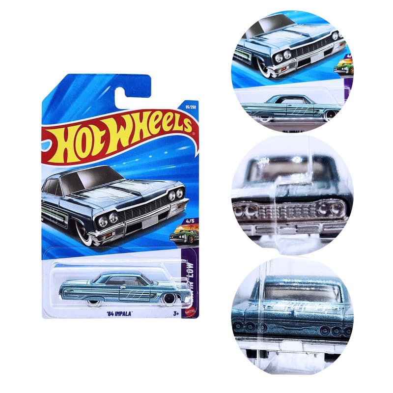 Image of Hot Wheels 64 Impala Layin Low Ages 3 and Up 95 /250 (Blue)